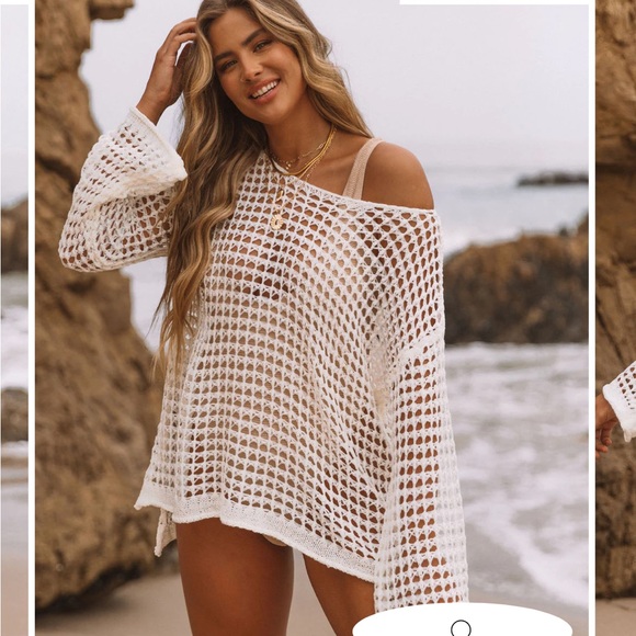 Seashore open knit top, cream 🍨 VICI - Picture 5 of 5